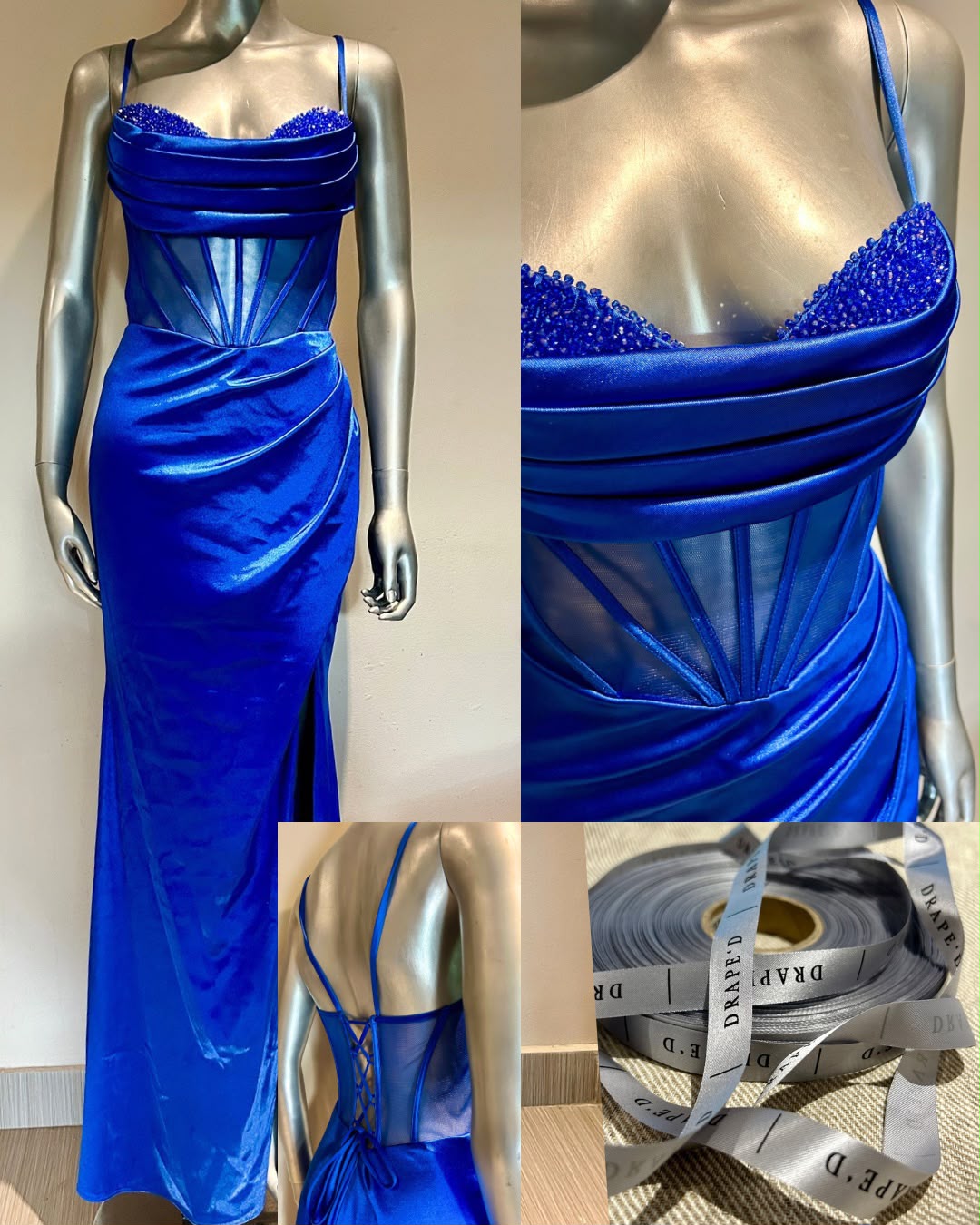 Alex blue dress for hire in Cape Town