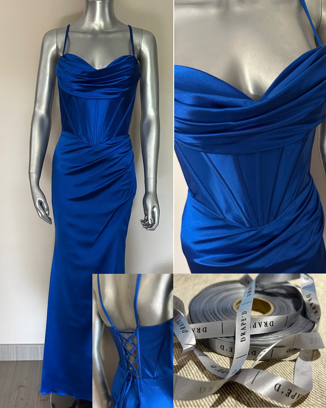 Cleo blue dress for hire in Cape Town