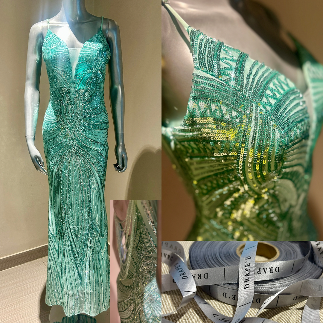 Ava green dress for hire in Cape Town