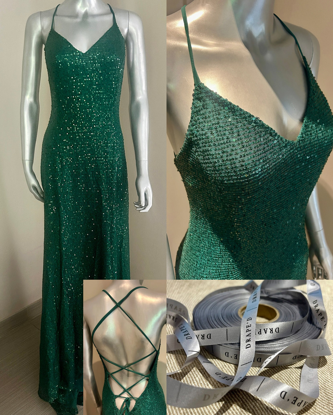 Giselle green dress for hire in Cape Town