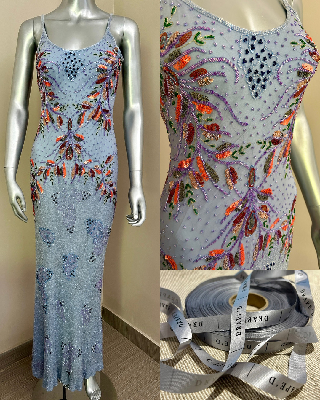 Tammi blue dress for hire in Cape Town