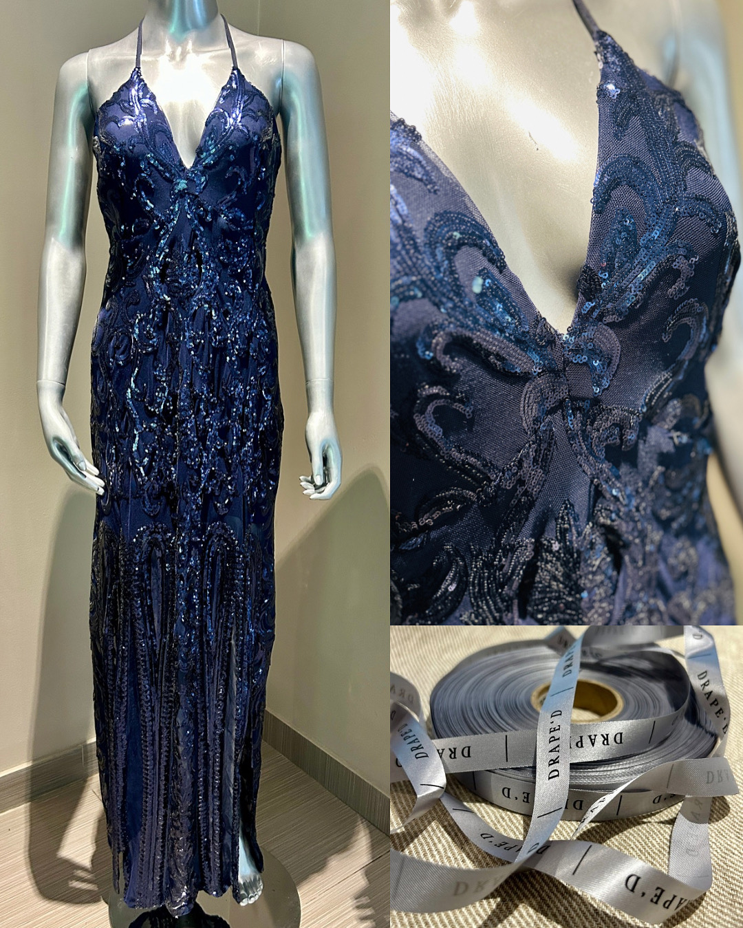 Eva blue dress for hire in Cape Town