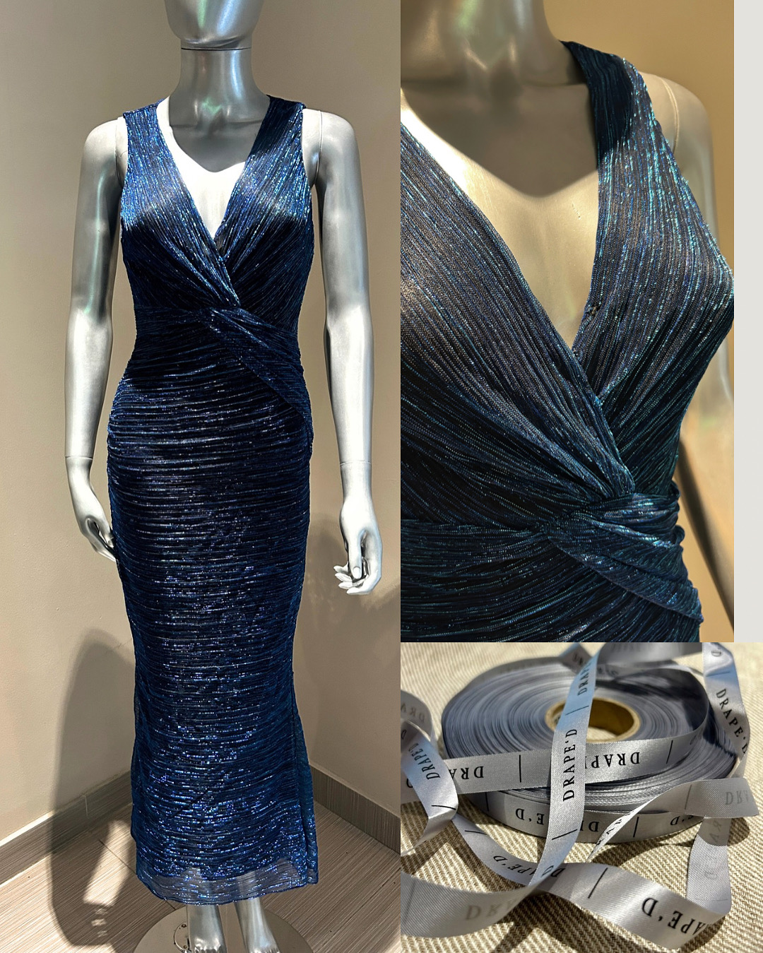 Marlow blue dress for hire in Cape Town