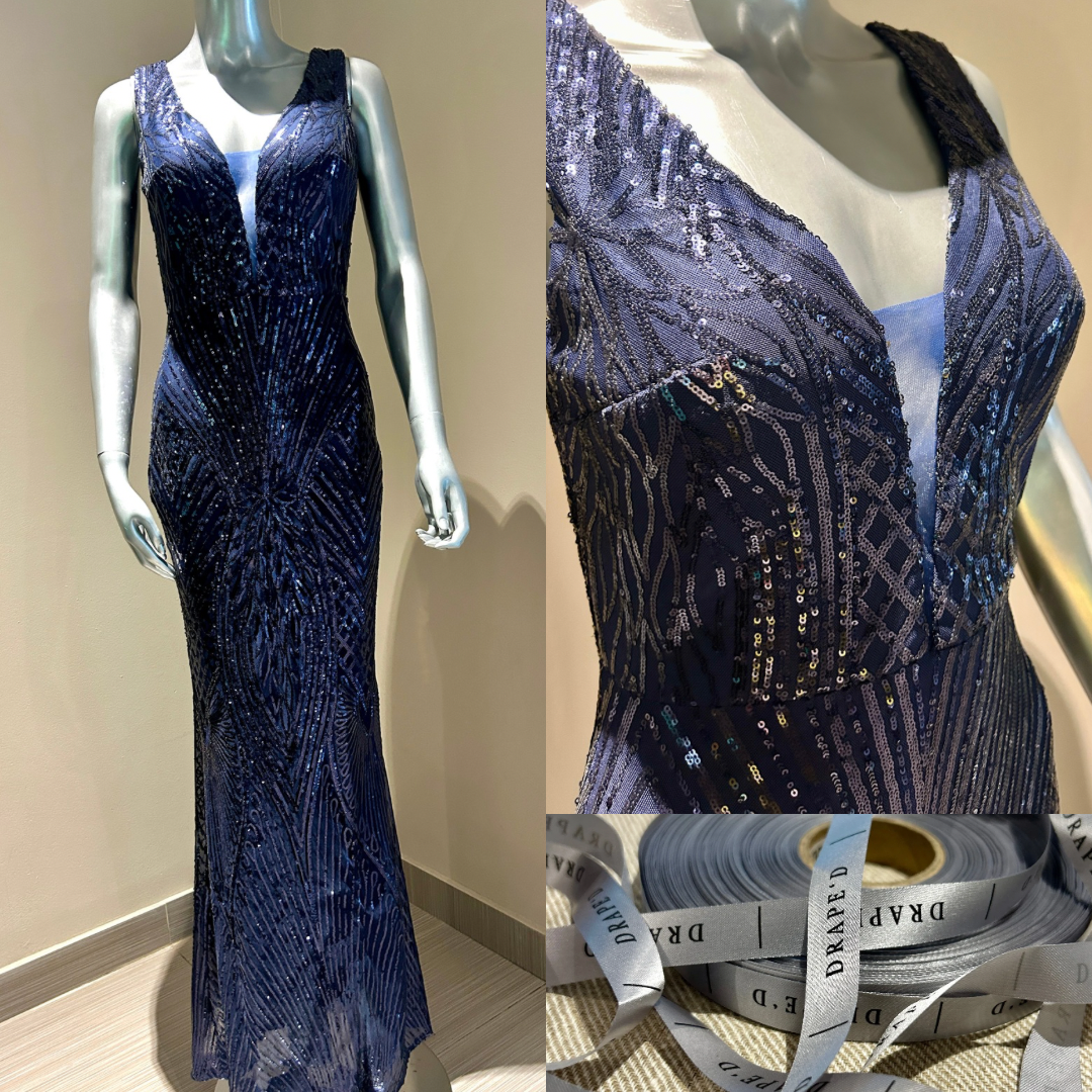 Olivia blue dress for hire in Cape Town