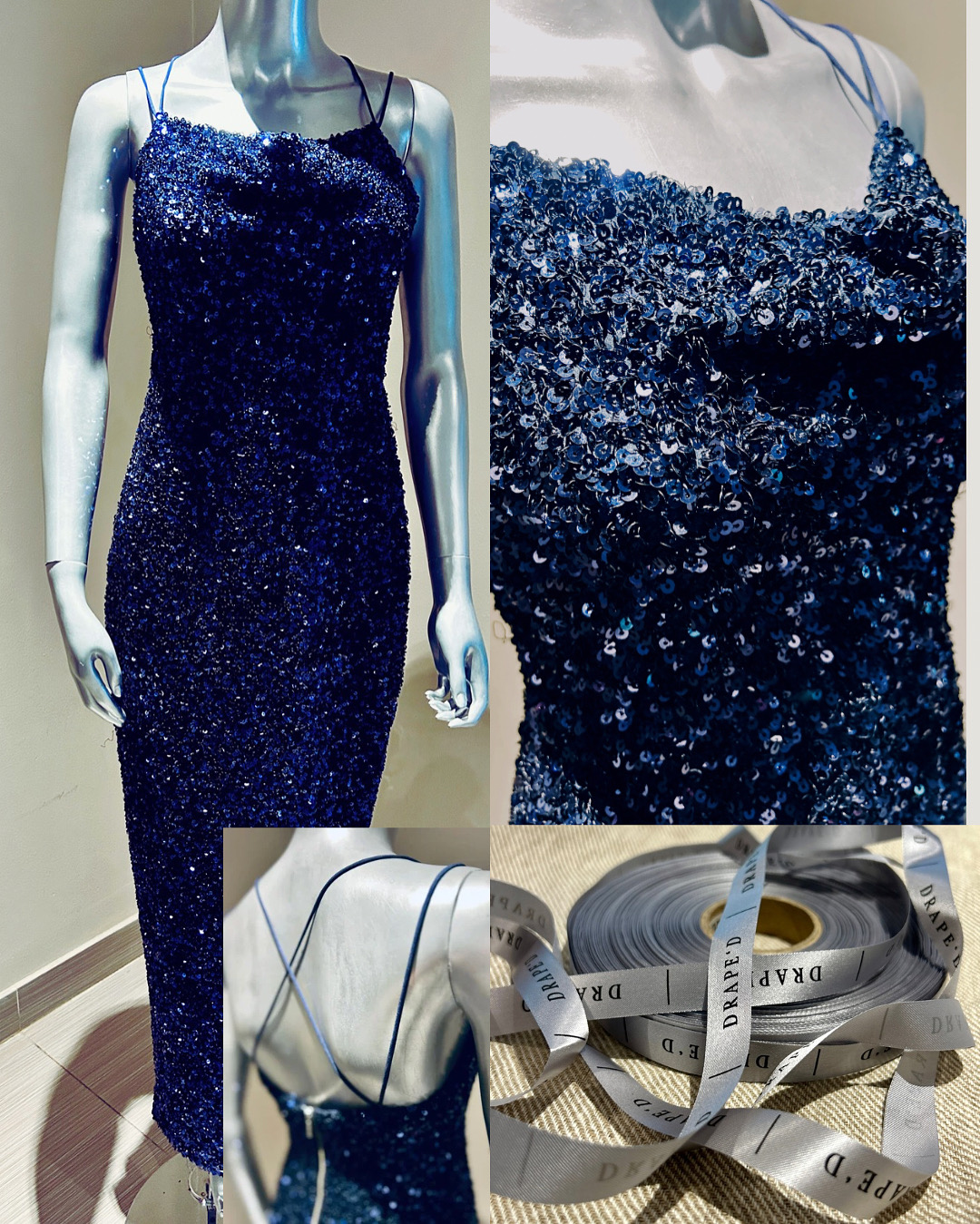 Saylor blue dress for hire in Cape Town