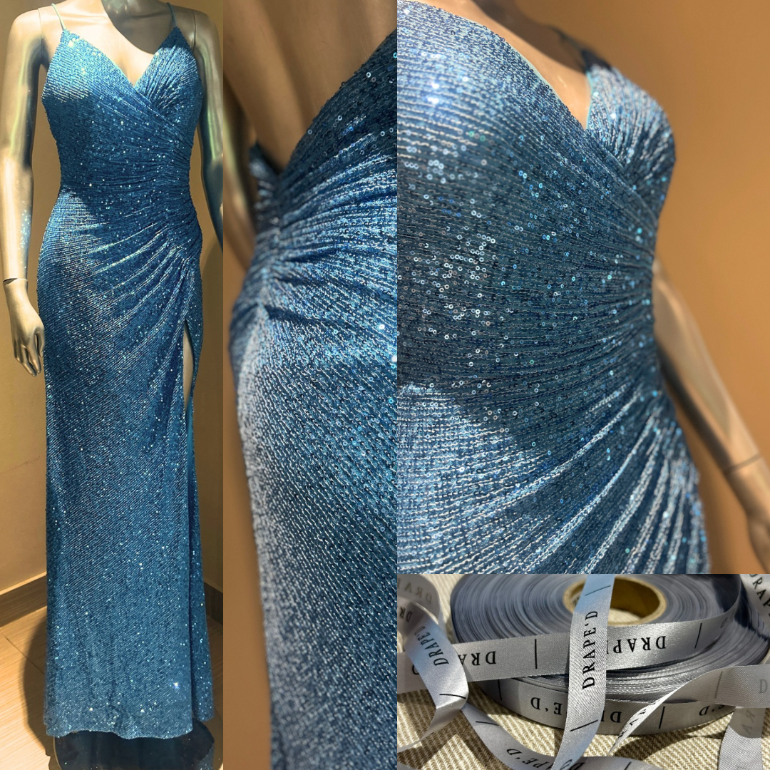 Harper blue dress for hire in Cape Town