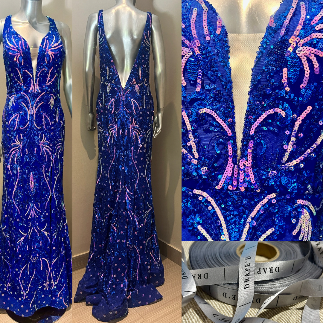 Ivy blue dress for hire in Cape Town