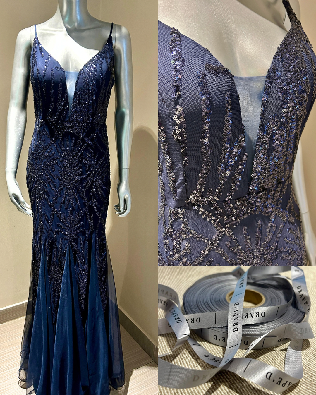 Capri blue dress for hire in Cape Town