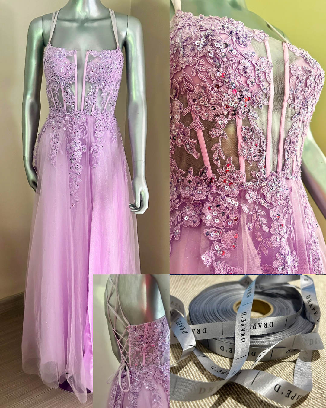 Lucy lilac dress for hire in Cape Town