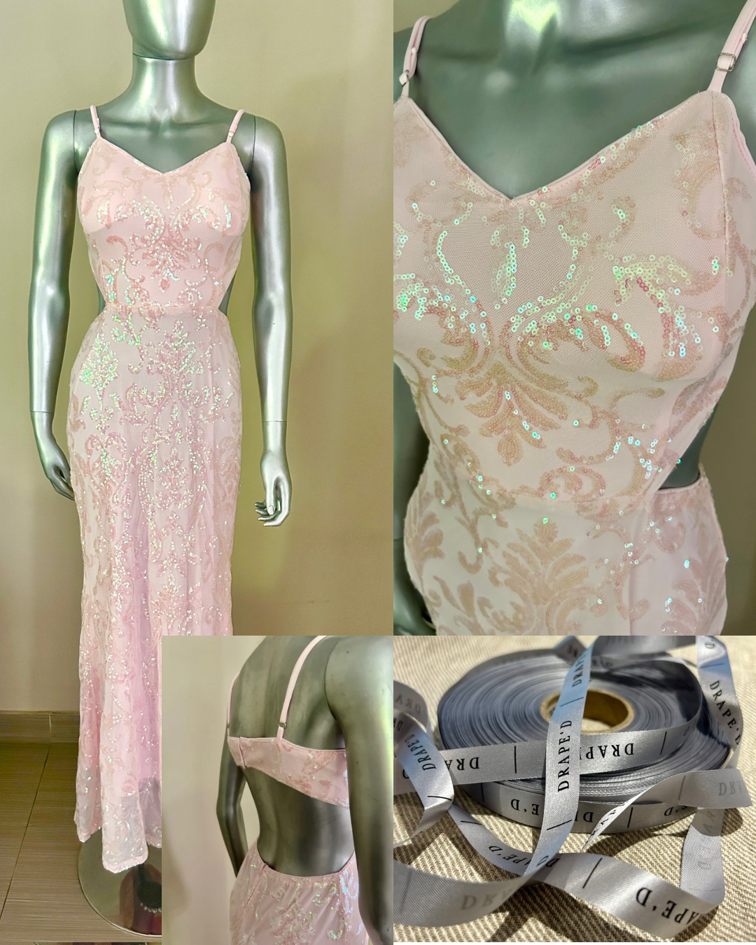 Jenna pink dress for hire in Cape Town