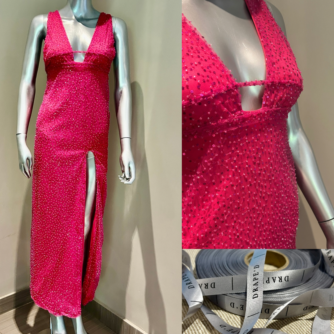 Amber pink dress for hire in Cape Town