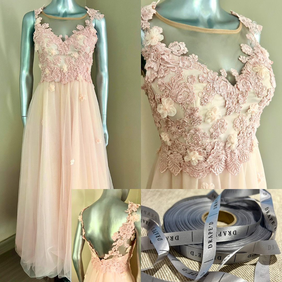 Shannon pink dress for hire in Cape Town
