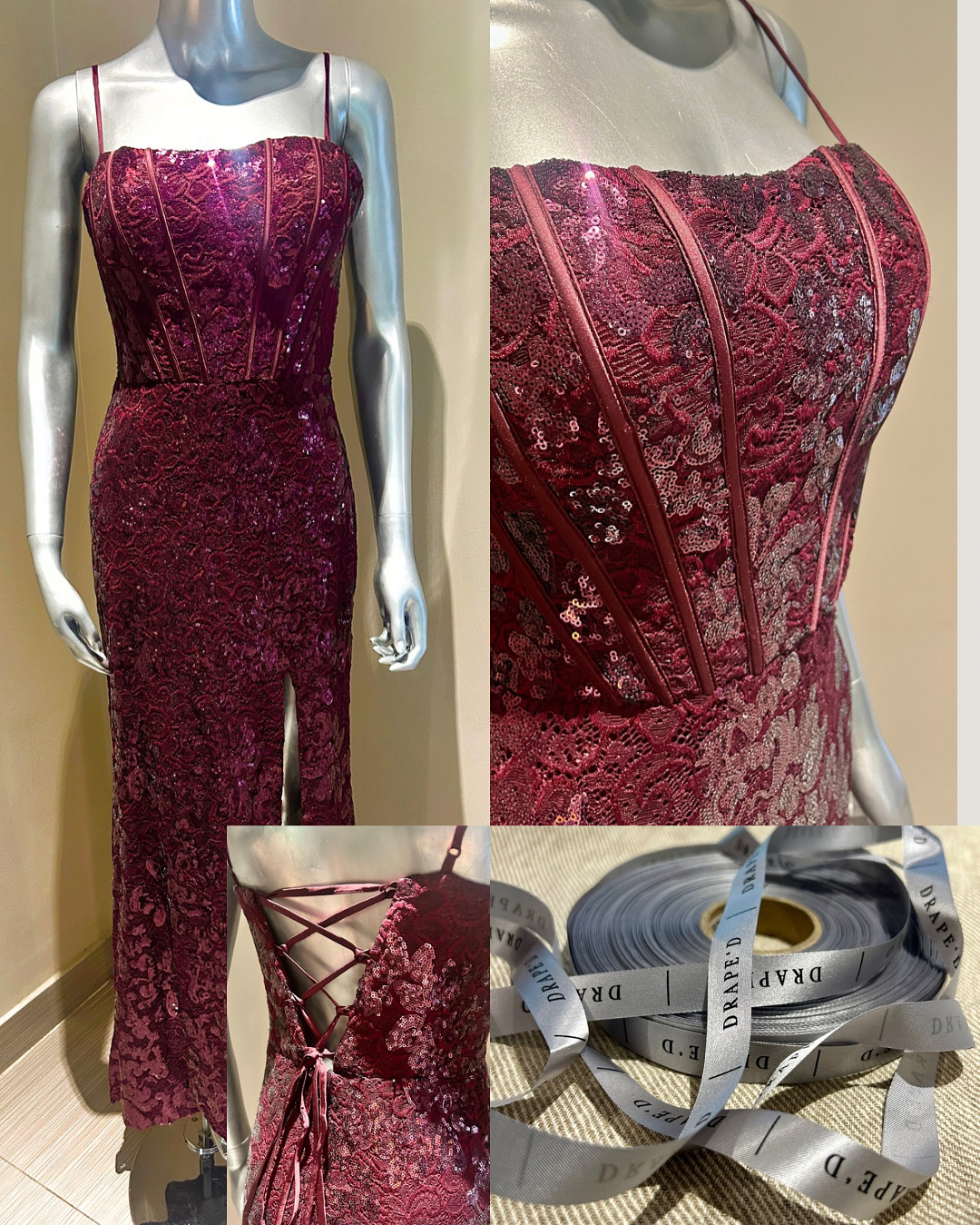 Noa red dress for hire in Cape Town