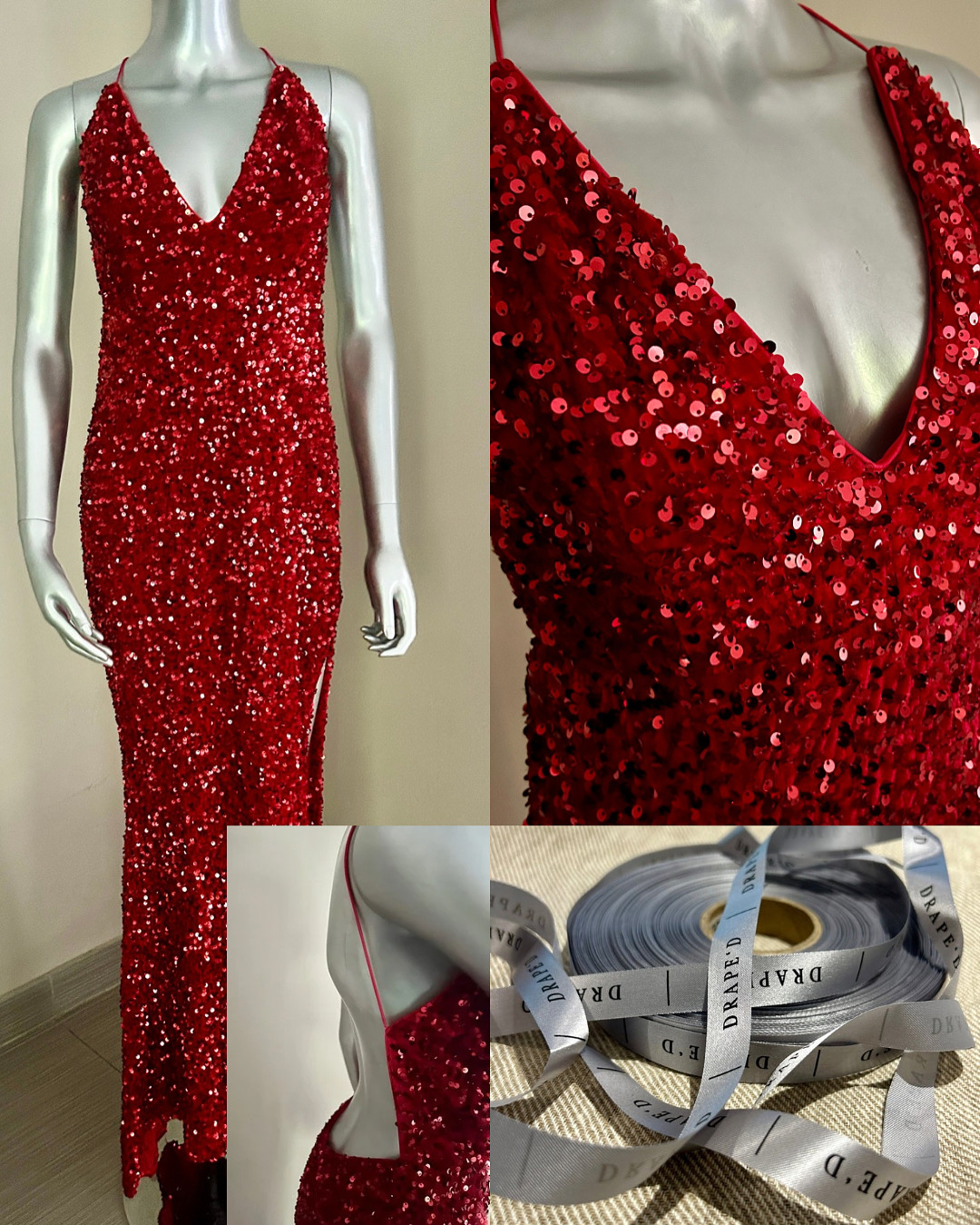 Brooke red dress for hire in Cape Town